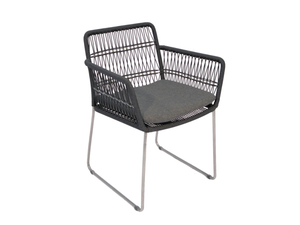 FILO - Sled base garden chair with armrests _ Fischer Möbel